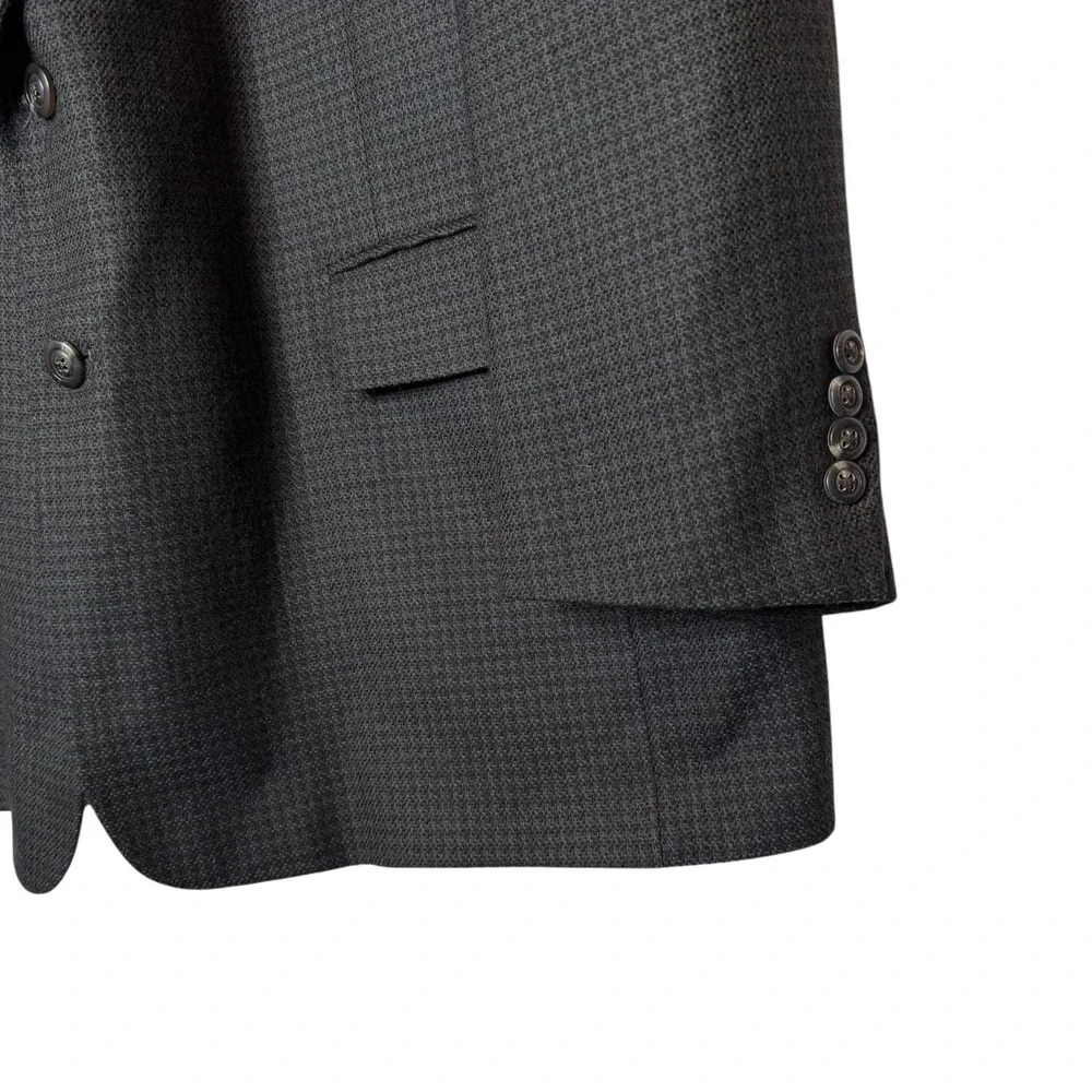Hart Schaffner Marx Vintage Mens Wool Sport Coat Blazer 46R Brown Flap‎ Pockets